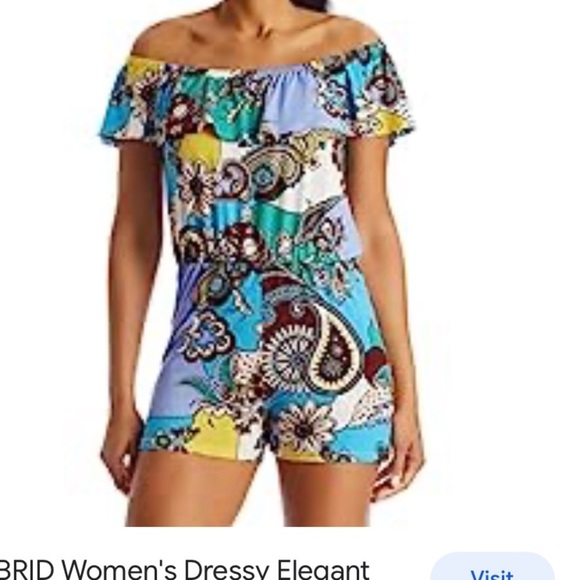 Hybrid and company Large elegant off shoulder shorts romper - Picture 16 of 16